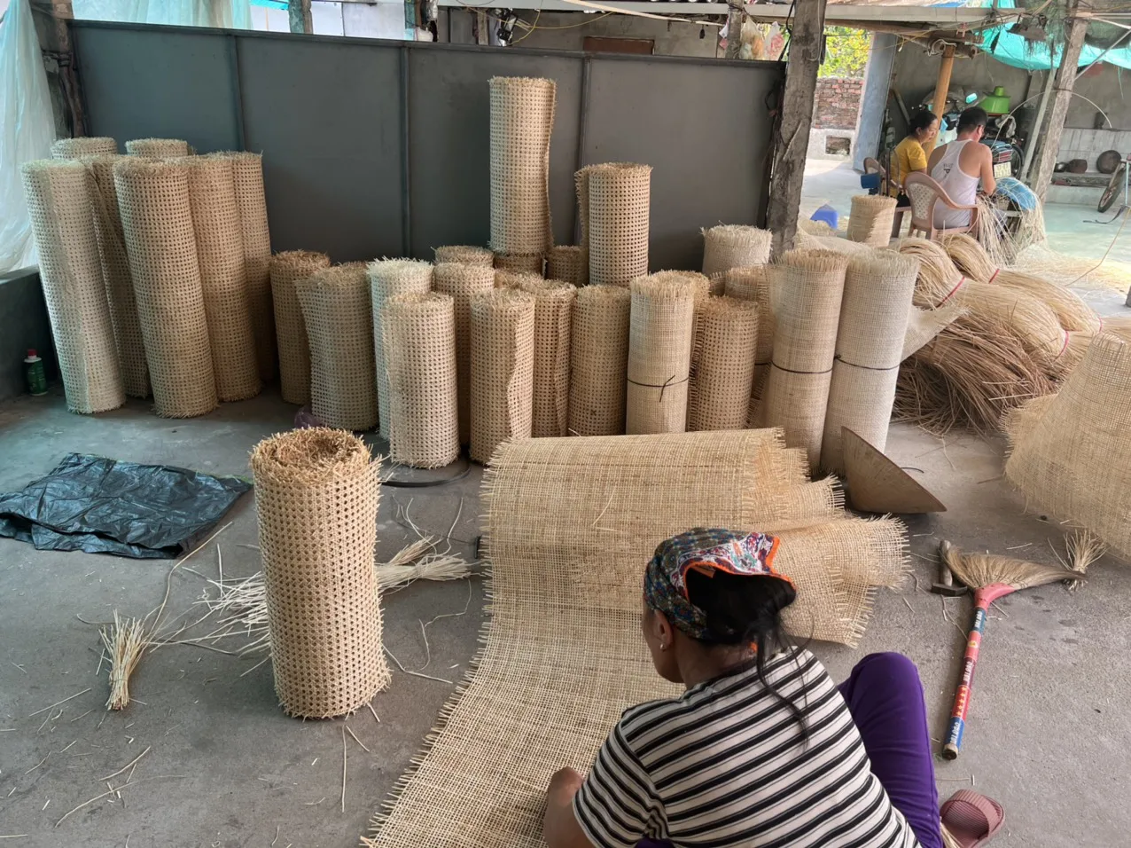 Square Radio Weave Cane Width 16'/18'/24'/32'/36' Rattan Skin Cane Webbing Rattan Peel +84947900124