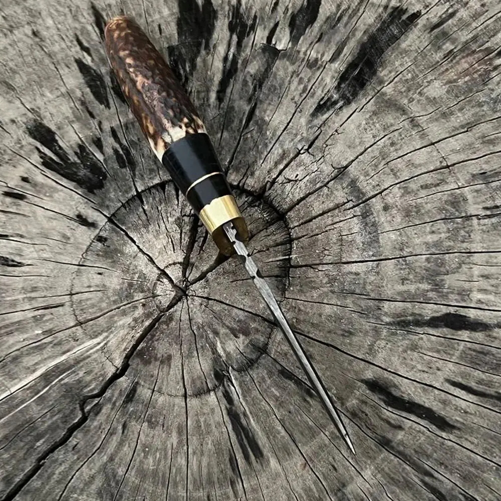Mini Pocket Carry Knife Fixed Blade Hunting Skinning Knife Damascus Steel made skinner Knife for online sale