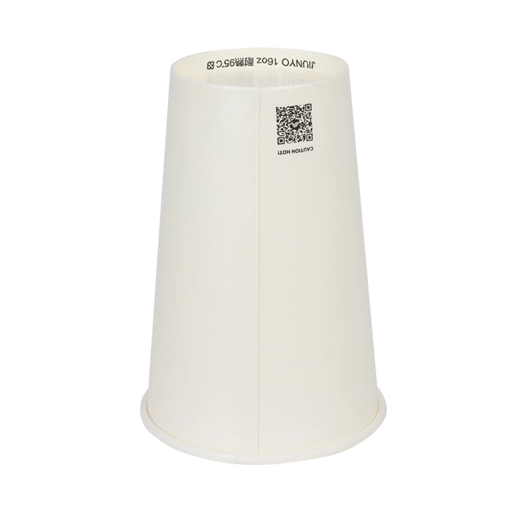 Paper cup 16oz 480ml 2PE 90mm compostable white paper cups