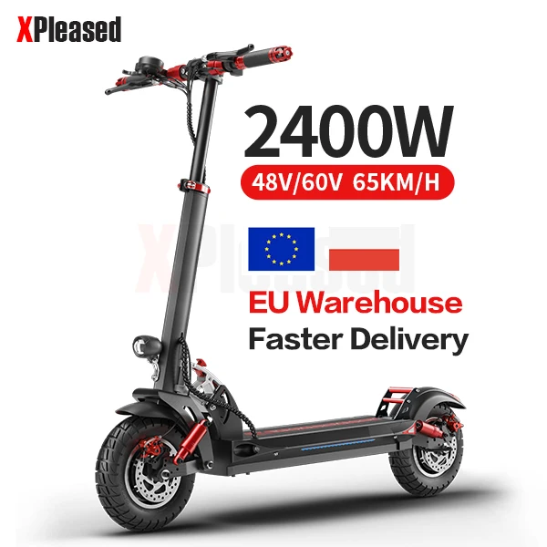 EU Stock 2400W 60V 10' Off Road Dual Motor Electric Scooter China Manufacturers
