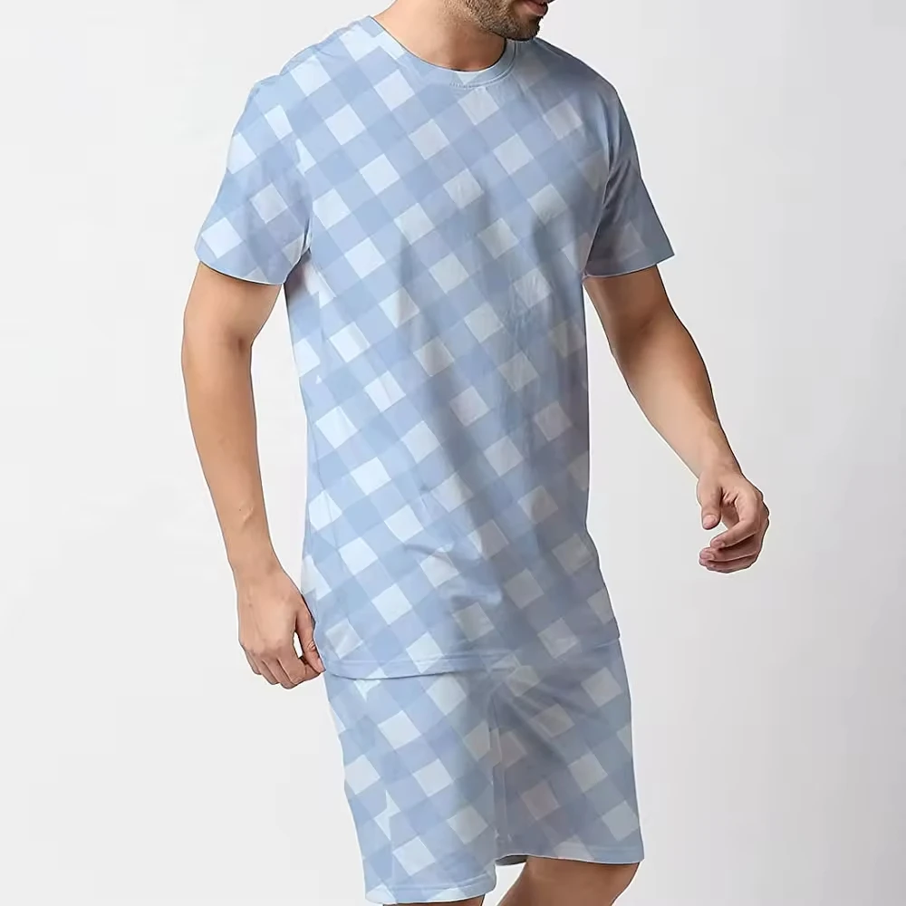 Short Sleeve Tops And Shorts set with custom logo Fashion Wear Man Summer Clothes Breathable Running Men T Shirt And Short Sets