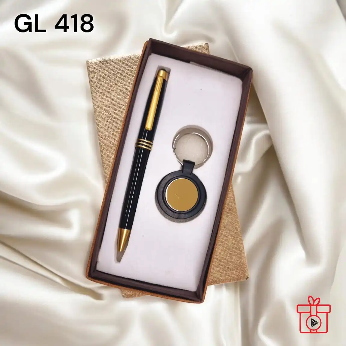 Corporate Gift-Simple and Classy Black Pen & Keychain Set for Christmas Promotional and Business Gifts Best Price