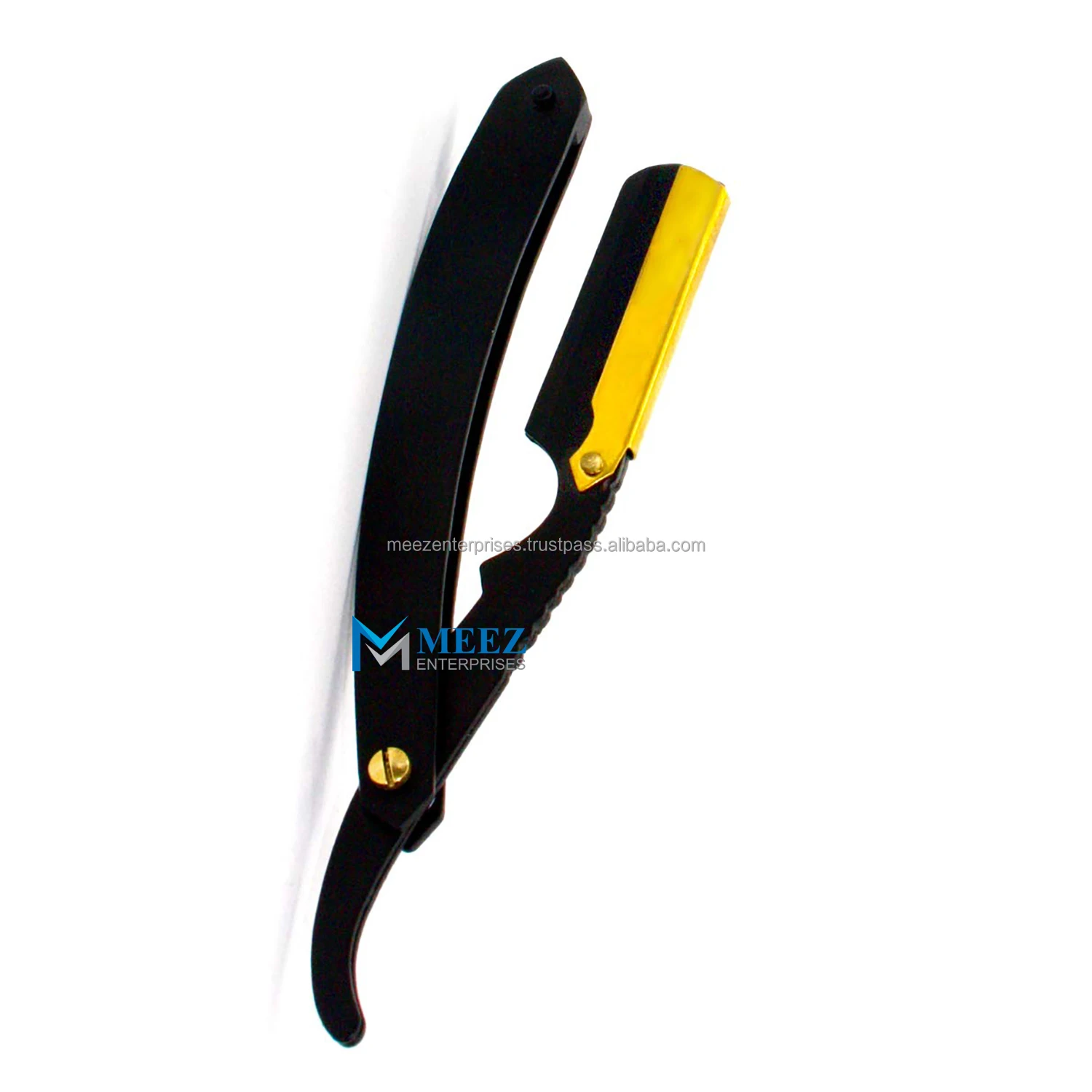 Straight Razor Blade for Barber includes 20 Free Blades Beauty Tool (Black & Red Modern Art Straight Razor)