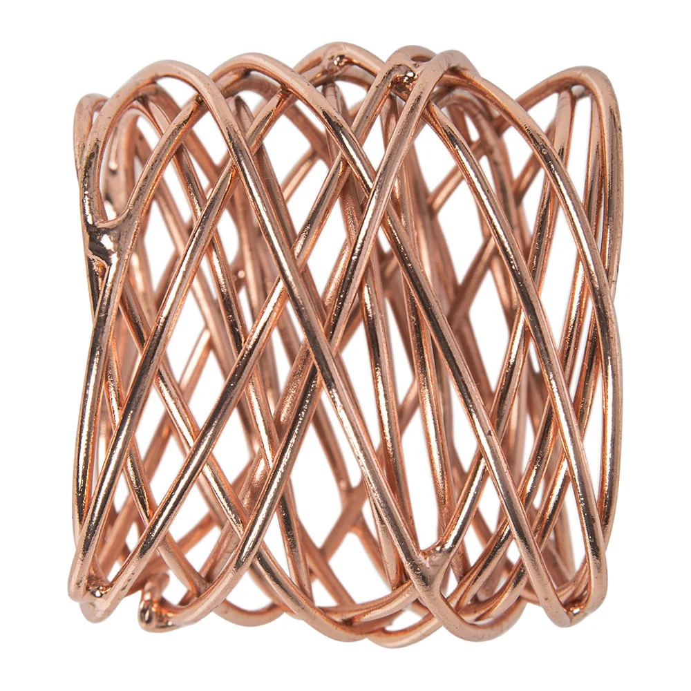 Extremely good Handcrafted Solid Copper Napkin Rings For Dining Table Decoration wholesale Indian Exporter