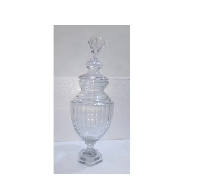 Red Color Crystal Vase Table Centerpiece Wedding Decorative Modern Glass Vase