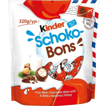 Kinder Schoko Bons Fine Milk Chocolate Bites With Milky Hazelnut Filling 320g