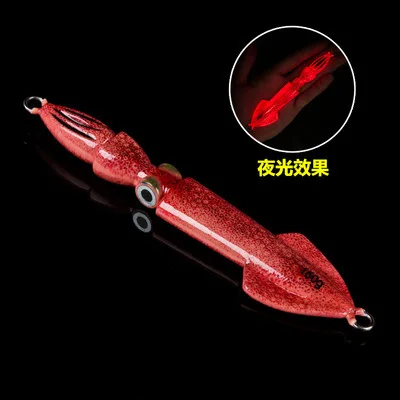 Lurekiller Japan 3D Luminous Squid Jigging Lures Slow Pitch Jigs Lure Saltwater 150g 145mm Fast Speed Metal jigs
