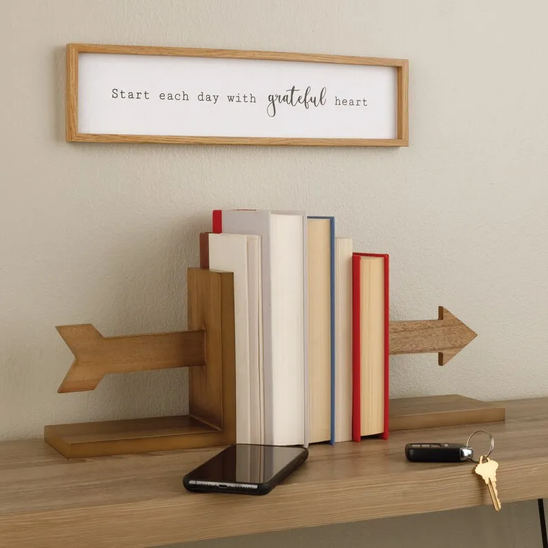 Пики Книга заканчивается лесной детская Декор деревянная стрела частей (по обеим сторонам) подставка для