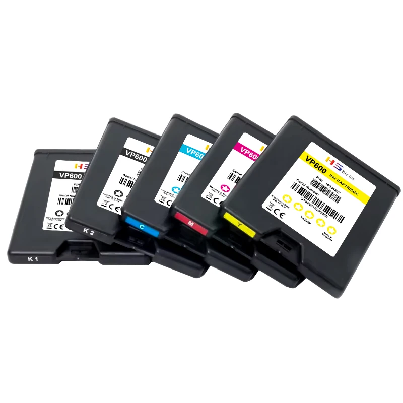 Heshun VIPCOLOR VP600 Printer High Quality Ink Cartridge For VIPCOLOR VP600 Memjet Label Printer Cartridge With Chip