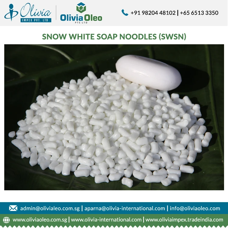 Derived from Palm Oil Premium Grade Toilet Soap Noodles 8020 Grade TFM 78% Snow White Noodles Soap for Bulk Buyers