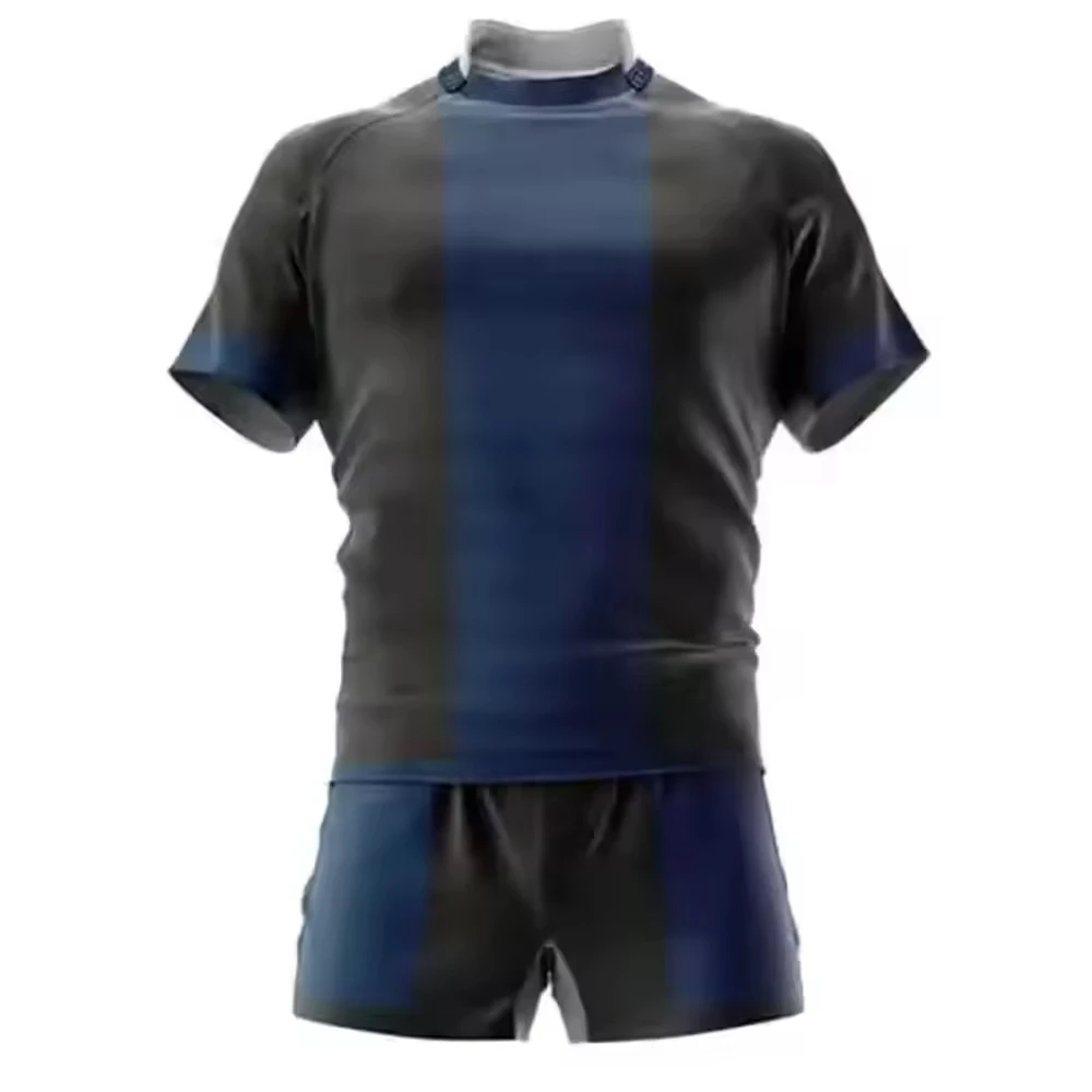 OEM Wholesale New Stitched Men Sublimated Embossing logo Design Rugby Uniform Printed Design Jersey With