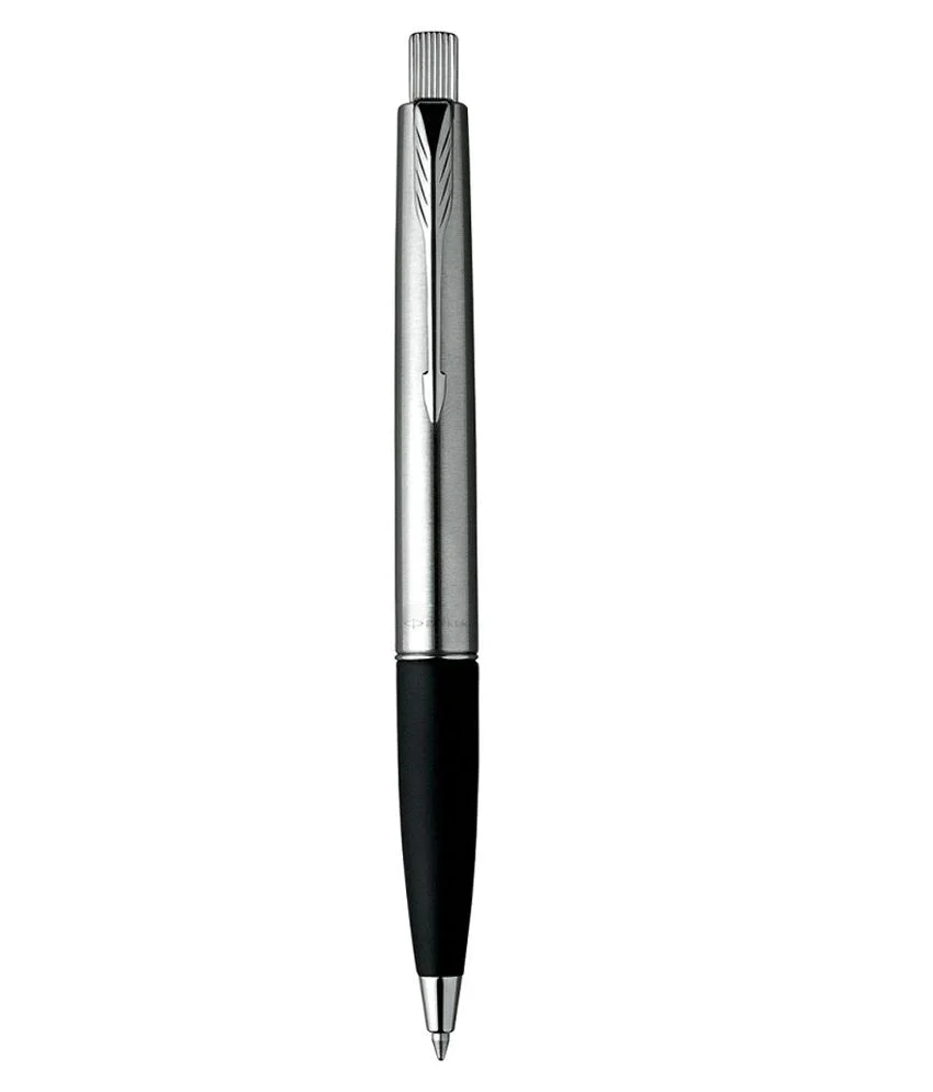 High-Grade Parker Frontier CT-1 Matte Black Chrome Trim Roller Ball Pen Blue Ink 0.5mm Writing Width Metal Material Pack of 1
