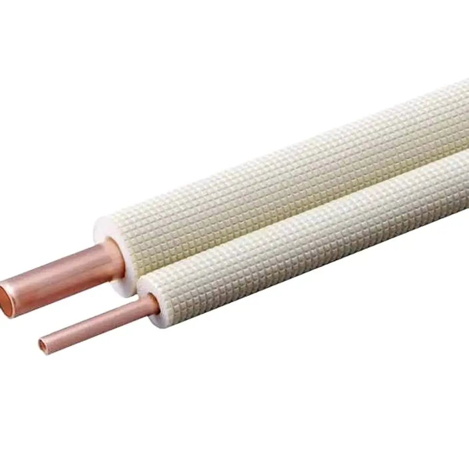 Copper Coil Tube Air Condition Or Refrigerator Tube 1/4+3/8 Insulated Copper Straight And Coil,Plastic Coated Copper