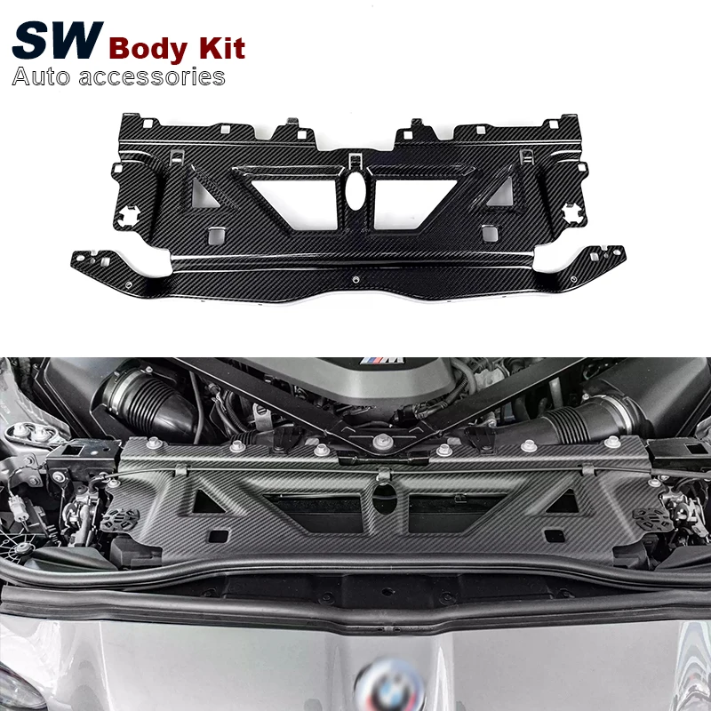 Real Dry Carbon Fiber OEM Style Tank Top Cover Trim For BMW M3 G80 M4 G82 G83 Upgrade Engine Front Cover Trim 2021+