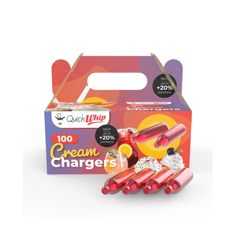 Professional in Selling Wholesale Selling QuickWhip Professional Red Cream Chargers in 9gx100 Pack at Best Price