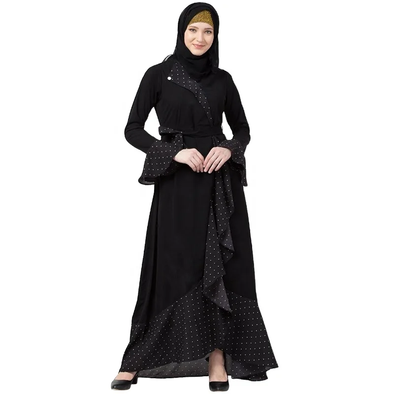 High Quality Islam Clothing Women Muslim Dubai Abaya Turkey Fancy Luxury White Long Hooded Kaftan Dress