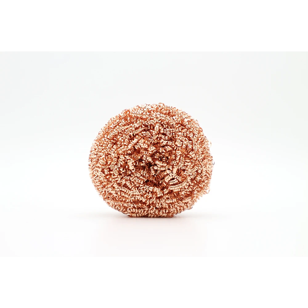 High Quality Scrubbers Copper Plated Stainless Steel Scourer Cleaning Ball about 40g For Kitchen Cleaning