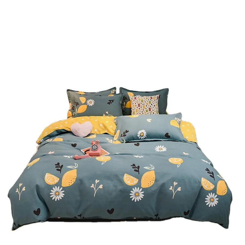 5 star hotel bedsheet set comforter set bedding set White quilt cover duvet pillow cotton bed linen customized