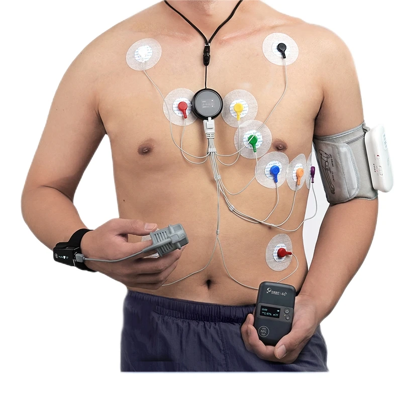 Wearable 72H Ekg Holter Monitor Real Time Monitoring Wearable Ecg Price Portable Ecg Holter Equipment