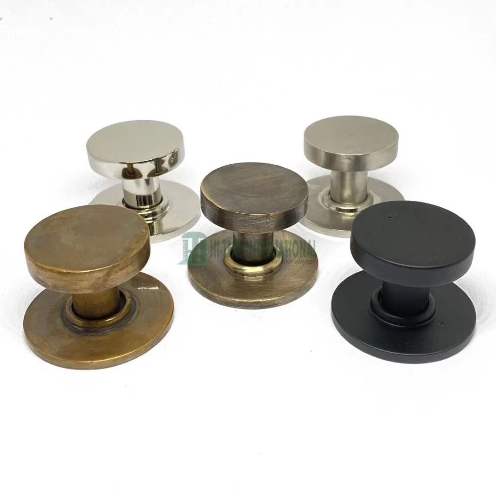 Luxury Solid Brass Flat Cabinet Knob with Backplate Custom Finish Wholesale Bulk Cupboard Drawer Pull Handles