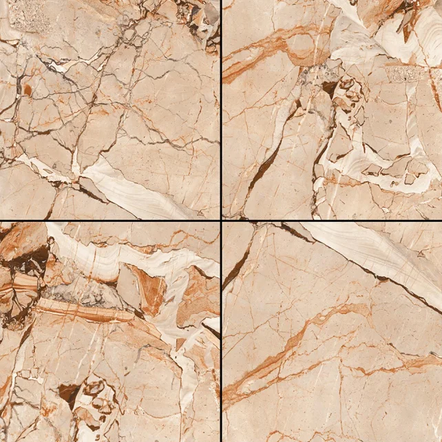 Made In India Tiles Having Ceramic Glazed Vitrified Tiles With Glossy Finish In Size Of 600x600mm Used For Hospital