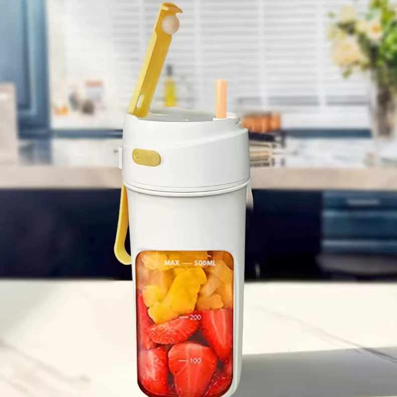 Mini 500ml Juice Maker Smoothie Blender 10 Blades Mini Household USB Rechargeable Portable Blender