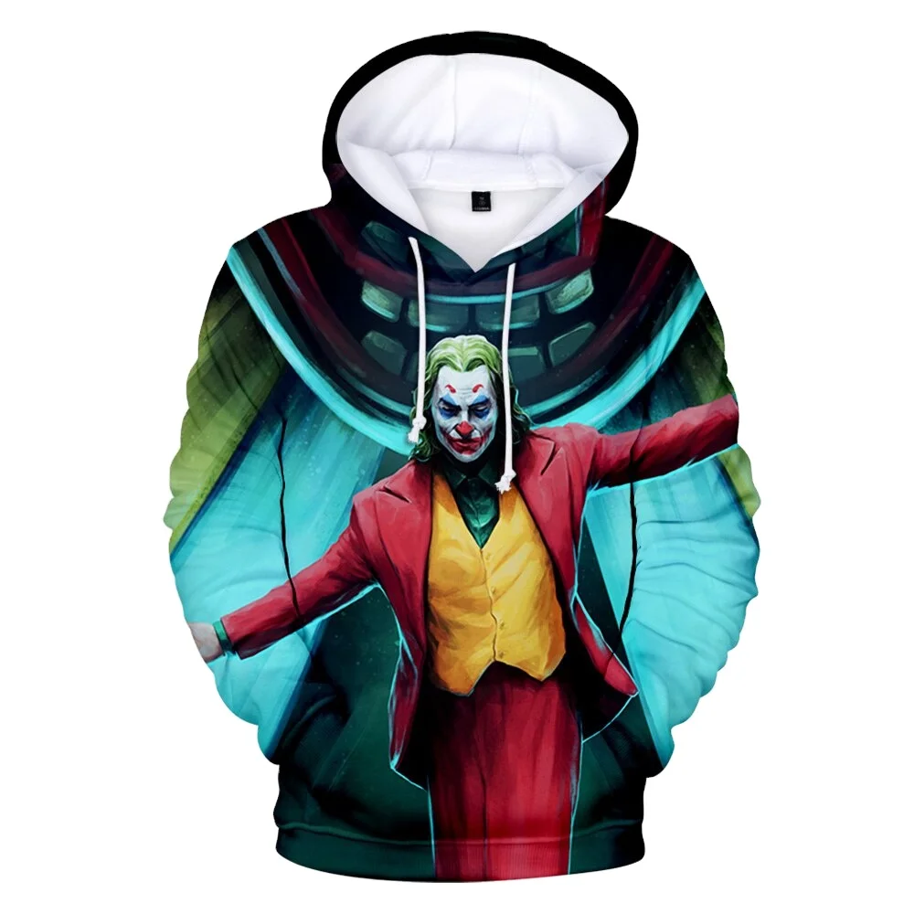 Hot Joker 3D Printed Hoodies Men Horror Movie Men Casual Fashion Funny Oversized Pullover Hoodies