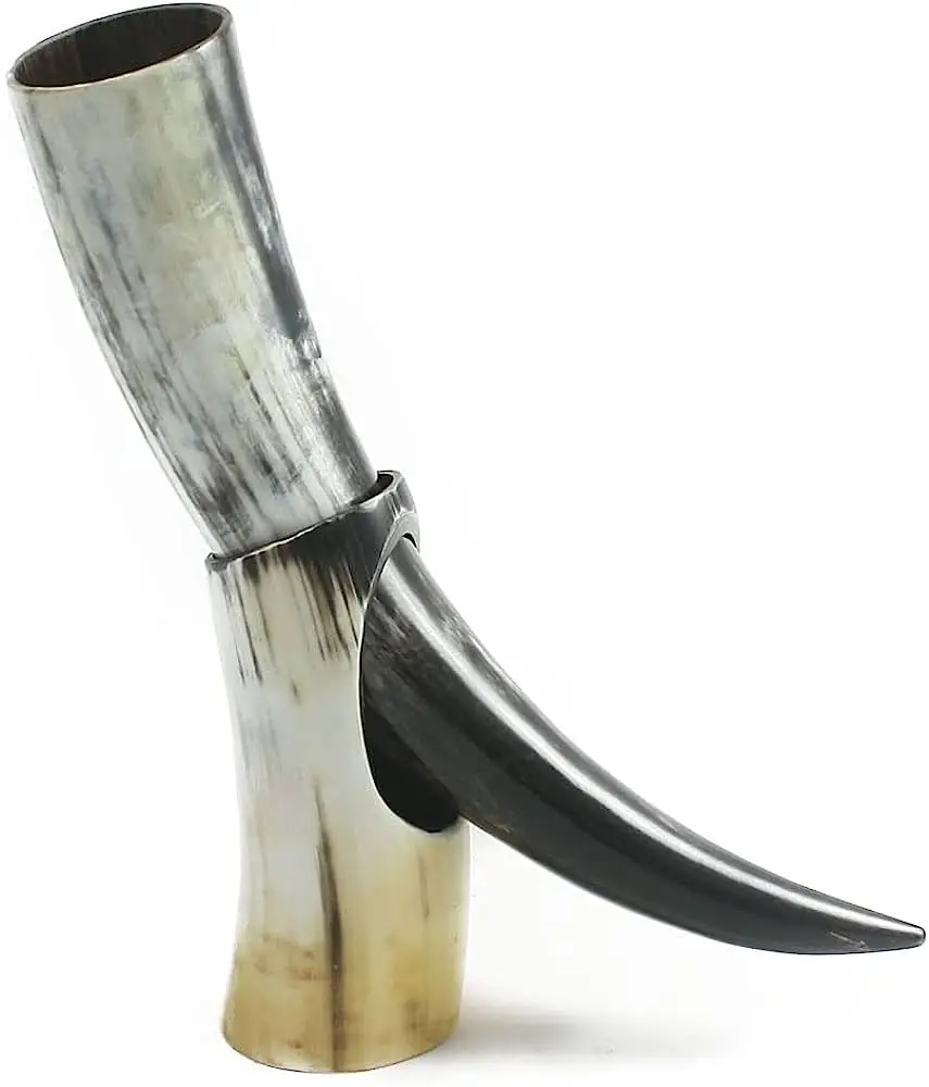 Top Grade Natural Hand Crafted Drinking Horn for Whiskey and Beer Drinking Buffalo and Ox Horn Drinking Horn for Sale