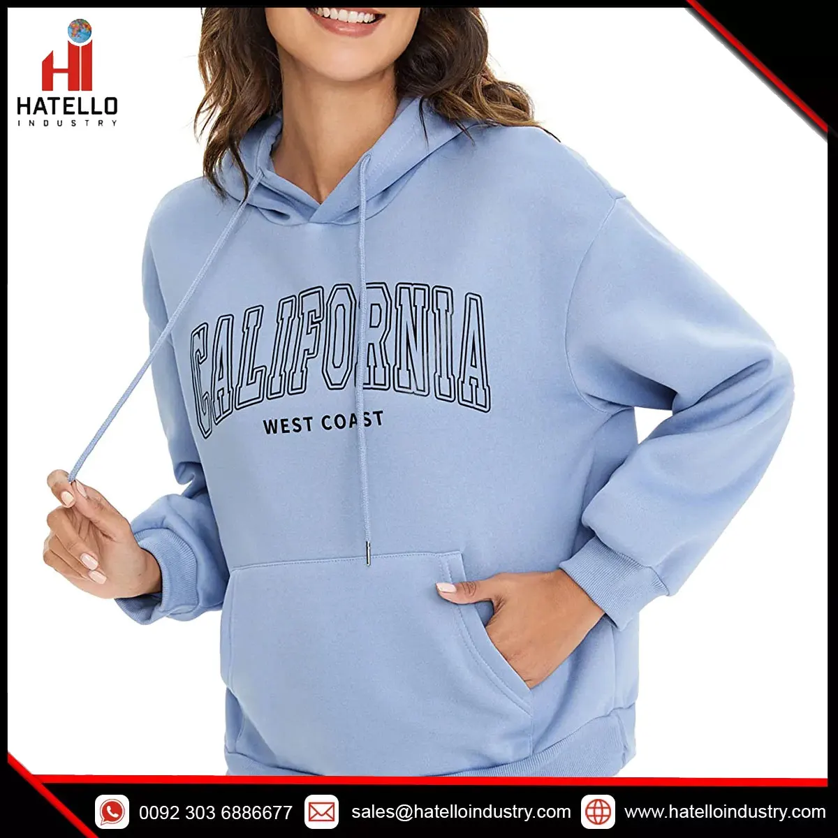Women Casual Fashion California Hoodie Los Angeles Pullover Drawstring Graphic Sweatshirt Winter Clothing Wholesale
