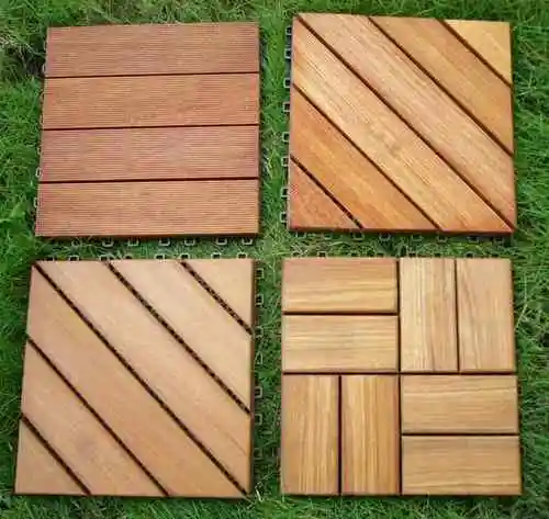 Tiles decking- Using in/outdoor - wood deck tiles 6 slats diagonal Interlocking Deck Tiles for Sale From Vietnam