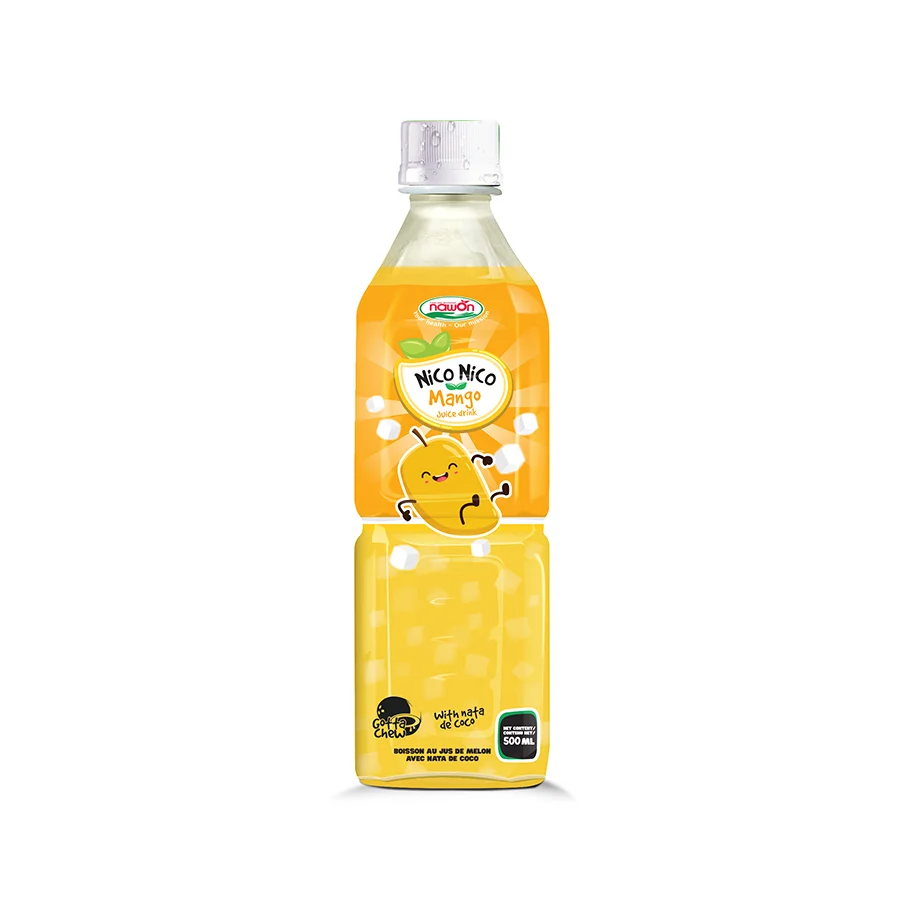 Free Sample 500ml Nico Nico Mixed Fruit Juice with Coconut Jelly - Nata De Coco Drink Wholesale Supplier HALAL Soft Drink
