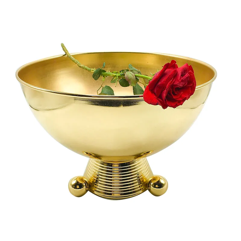 Metal Customized Dish Salad Salver Shiny Polished Classic Large Size Food Server Bowl Hand Crafted Salad & Snacks Serving