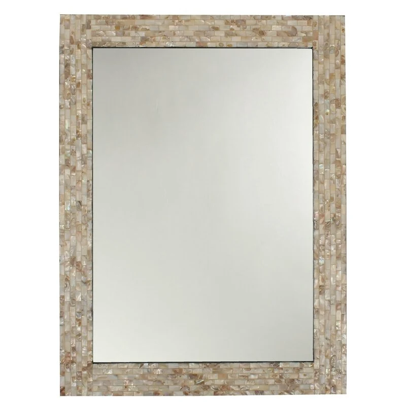 Beautifully Crafted Mother of Pearl Wall Mirror Handmade  MOP Wall Mirror For Decor Bedroom Hotel Restaurants Bathroom