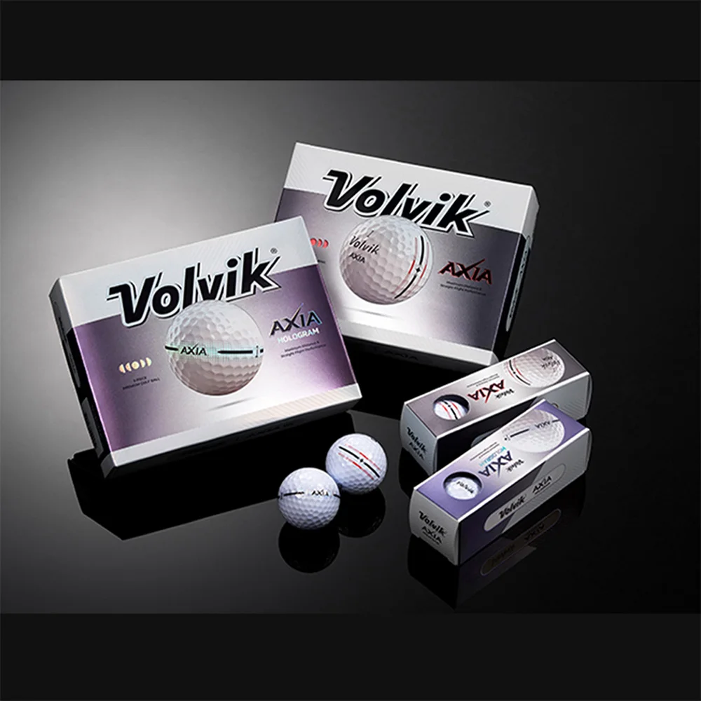 [Volvik] AXIA Hologram Dual Core набор из 3 шаров (12 шт.) для гольфа с низким сопротивлением от драйвера мягким ощущением и стабильным контролем полета
