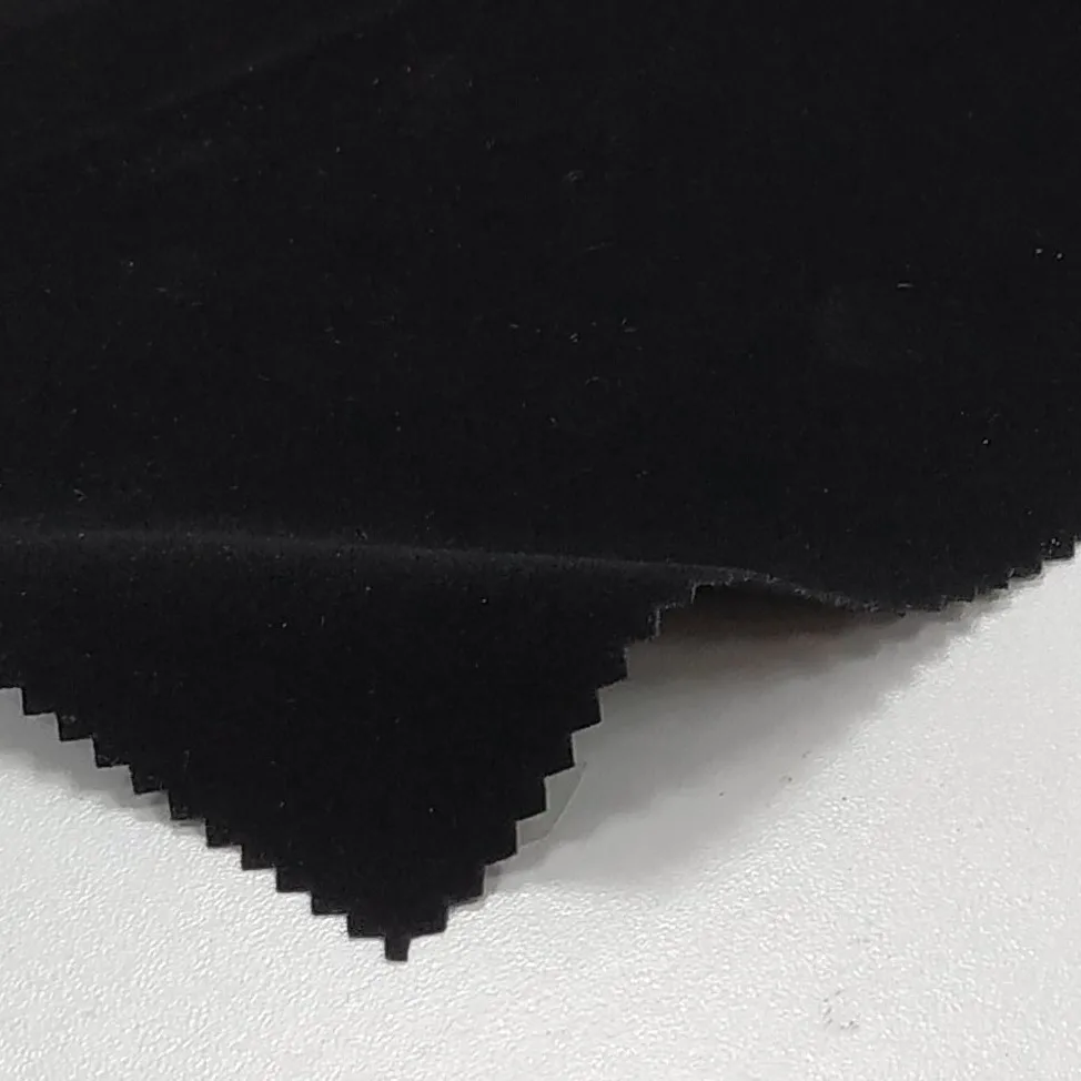 Professional Made Different Flocked 60Yd Roll Length 100% Nylon Fabric For Home Decor RD51-1 Black