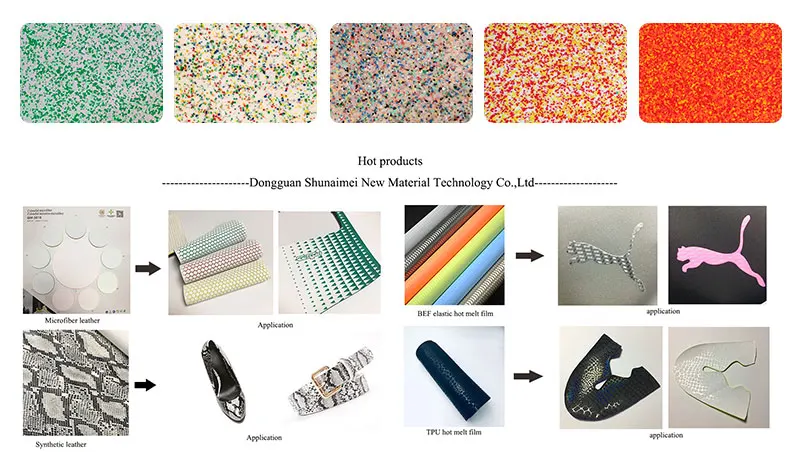 Shunaimei 2023 hot melt adhesive film recycled tpu heat transfer for shoes