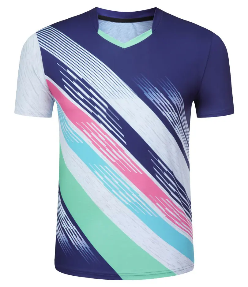 Tennis jersey short sleeve sublimated t shirts for men and women customized badminton shirt with your own designs