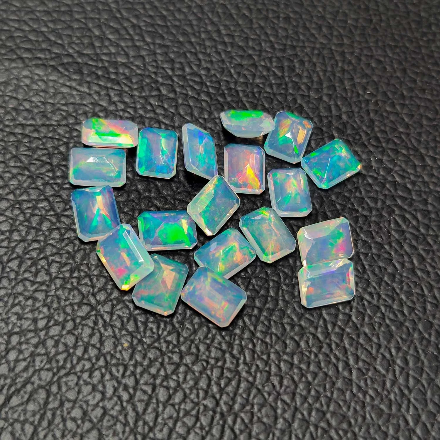 Ethiopian Welo Opal Faceted Octagon Loose Healing Gemstone Fire Color Play 8x10mm Natural Stone For Fine Jewelry At Dealer Price