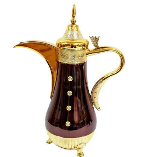 Customized Arabic Letter Design Classic Tableware Arabian Dallah Coffee Pot Kitchenware Accessories Tabletop Arabic Tea Pot