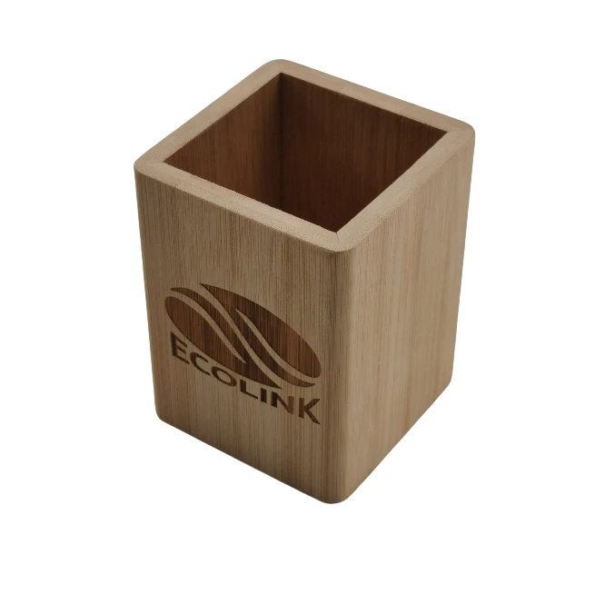 Bamboo Wood Desk Pencil Holder Stand Multi Purpose Use Pencil Cup Pot Desk Accessories, Desktop Organizer Pencil Holder