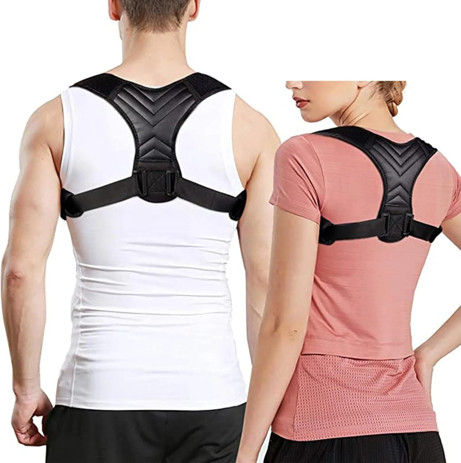Posture Corrector for Women and Men, Vicorrect Adjustable Upper Back Brace for Clavicle Support