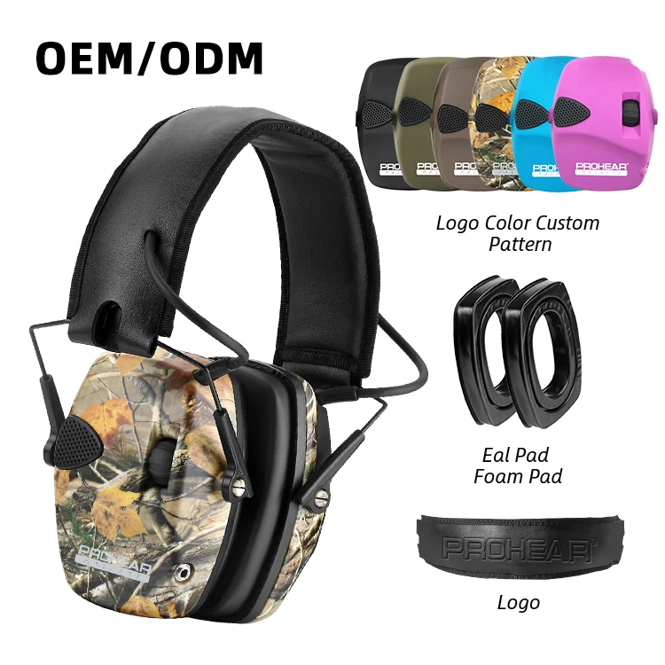 Electronic Ear Defenders Hunting Earmuffs Industrial Noise Cancelling  Safety Ear Muffs Range Hearing Ear Protection