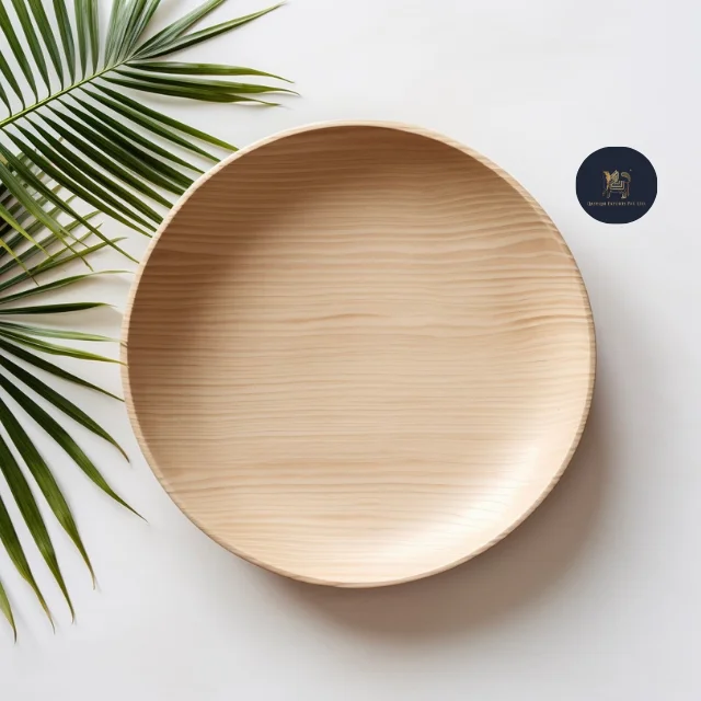 Ready To Ship Romantic Disposable Biodegradable Areca Palm leaf Wooden Bamboo Plate For Party with Quality Control