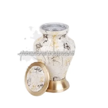 Гленвуд, Белая Мраморная латунная металлическая маркерная урна для кремации/мини-урна/урна для кремации