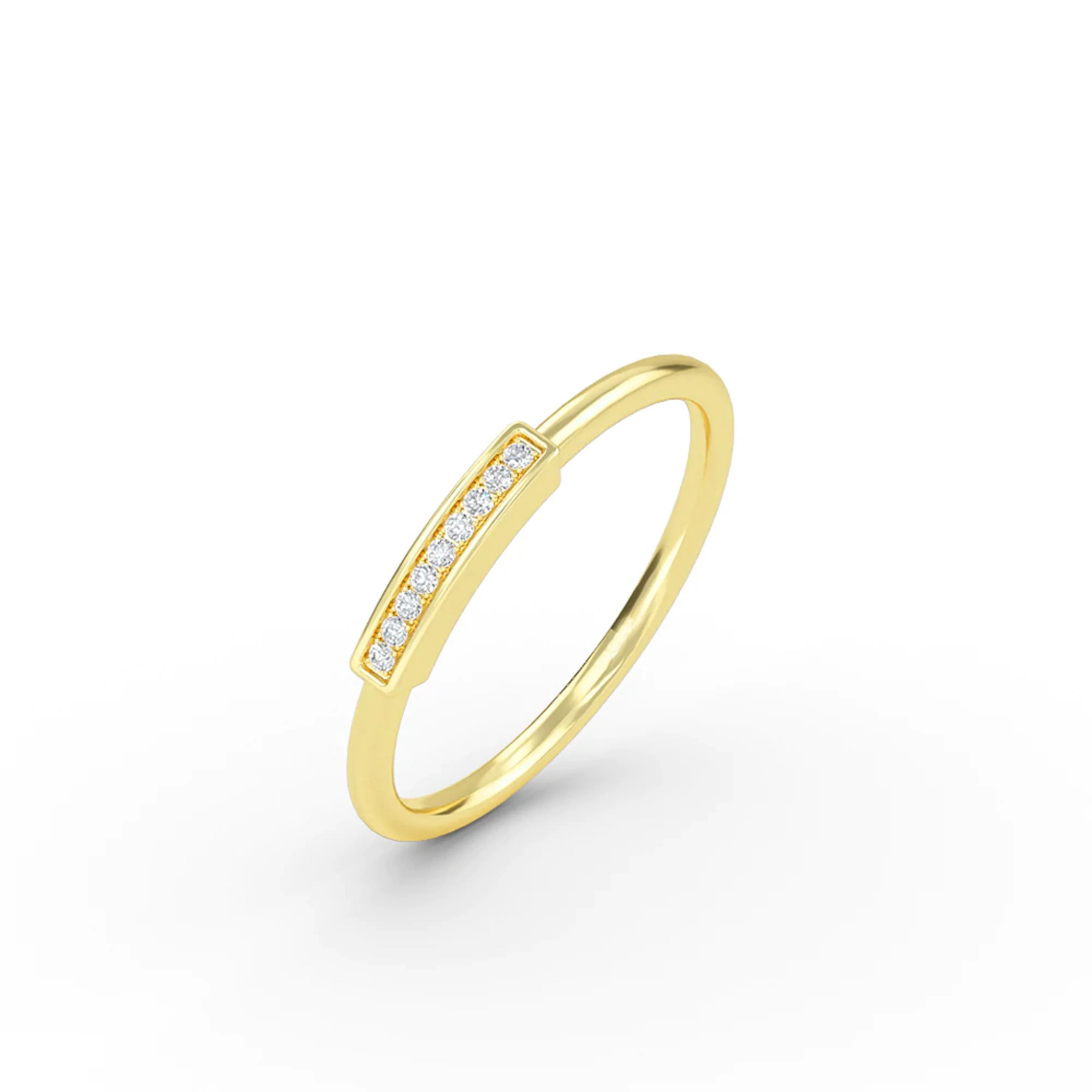 Top Quality Wholesale 14k Real Gold Ring New Design Fashion Fine Jewelry 18K Yellow Gold With Moissanite Diamonds Ring For Girl