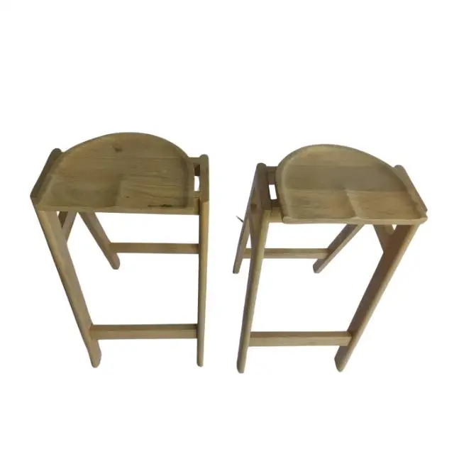Mango Wood Bar Stool Mango Wood Thick Top Bar Stool Bar Counter Chair Kitchen High Chair Wooden 4Legs Stool