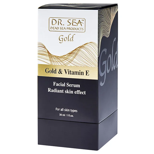 Dr.Sea Cosmetic Skin Care Face Daily 30 ml Private Label Facial Serum Gold Vitamin E Aging Skin Radiant Effect Certified MSDS