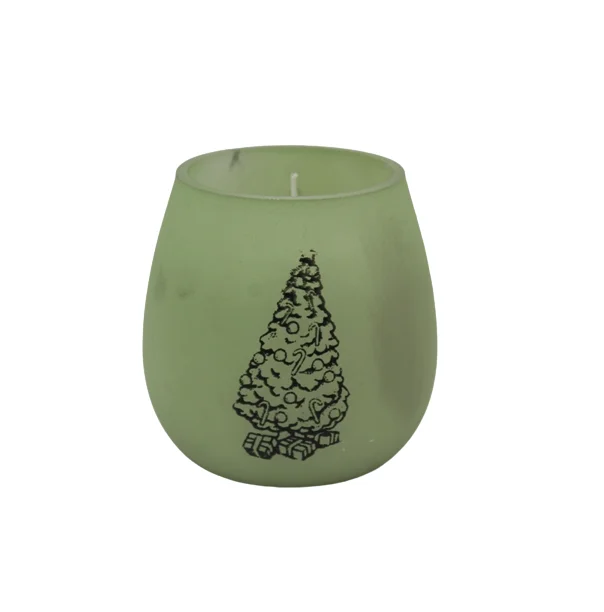 Decorative Votive Glass Candle Holder New Design Antique Sand Purple Color Candle Jar For Home Tabletop Decoration