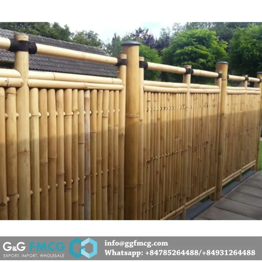 Dark Mahogany Bamboo Fence Natural Outdoor Garden Decoration Cheap Bamboo Fence Party Bamboo Fence