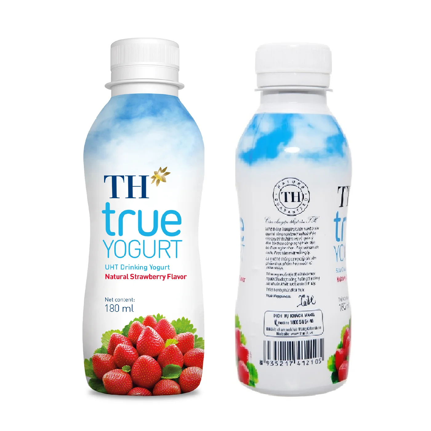 UHT Drinking Yogurt Natural Strawberry 180ml Fruity Flavor Nutrition Organic Halal Certified Milk Yogurt Drinking